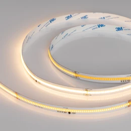 Фото #1 товара Светодиодная лента SPI-COB-X378-12mm 24V Warm2700-PX63-BPT (7 W/m, IP20, 5m) (Arlight, бегущий огонь)
