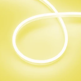 Фото #1 товара Светодиодная лента герметичная AURORA-PS-A120-12x6mm 24V Yellow (10 W/m, IP65, 2835, 5m) (Arlight, Силикон)