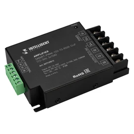 Фото #1 товара INTELLIGENT ARLIGHT Усилитель SMART-PWM-103-73-RGB-SUF Black (12-36V, 3x10A) (IARL, IP20 Металл, 5 лет)
