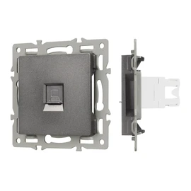 Фото #1 товара Механизм компьютерной розетки SCT-MPC1-PL-GR (RJ-45, CAT6) (Arlight, -)