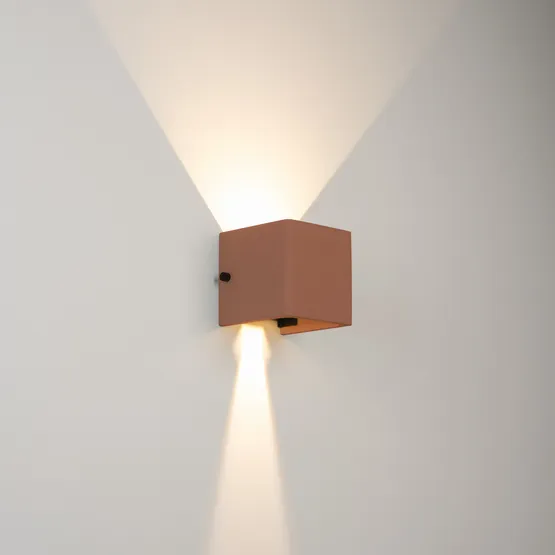 Фото #7 товара Светильник LGD-PERAN-WALL-S120x120-6W Warm3000 (Beige red, 0-80 deg, 230V) (Arlight, IP65 Бетон, 3 года)