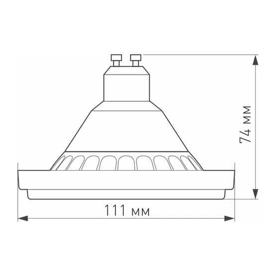 Фото #5 товара Лампа AR111-UNIT-GU10-15W-DIM Day4000 (WH, 24 deg, 230V) (Arlight, Металл)