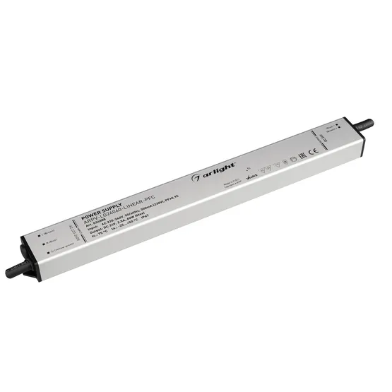 Фото товара Блок питания ARPV-LG24060-LINEAR-PFC (24V, 2.5A, 60W) (Arlight, IP67 Металл, 5 лет)