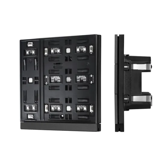 Фото товара INTELLIGENT ARLIGHT Механизм панели KNX-303-22-IN Black (Bus) (IARL, IP20 Пластик, 2 года)