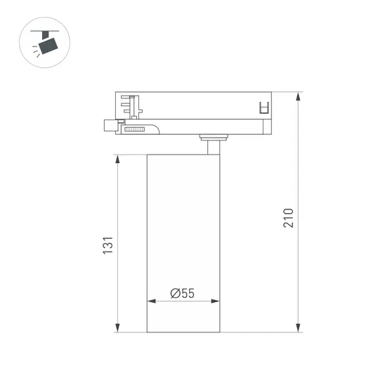 Фото #2 товара Светильник LGD-SILMA-4TR-R55-4W Day4000 (BK, 4 deg, 230V) (Arlight, IP20 Металл, 5 лет)