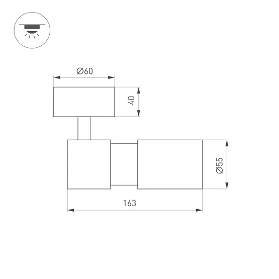 Фото #8 товара Светильник SP-ARTEMIS-SURFACE-FLAP-R55-12W Warm3000 (BK, 8-80 deg, 230V) (Arlight, IP20 Металл, 5 лет)