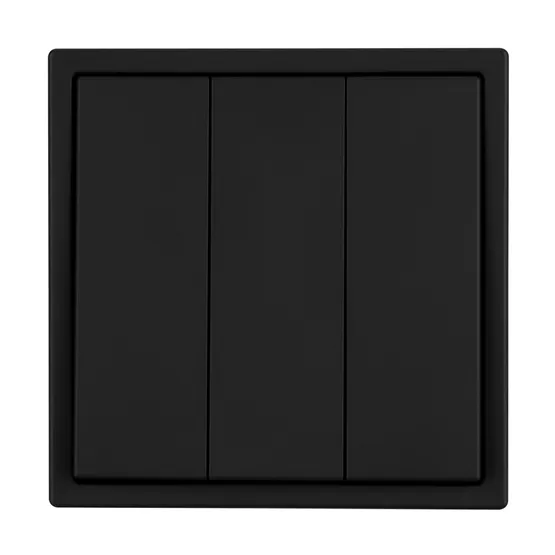 Фото #2 товара Механизм выключателя трехклавишный непроходной SWT-NOBE-MK03-SFPL-BK (230V, 10A) (Arlight, Черный оникс)