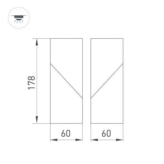 Фото #8 товара Светильник SP-TWIST-SURFACE-S60x60-12W Warm3000 (WH-BK, 30 deg) (Arlight, IP40 Металл, 3 года)