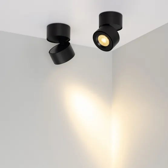 Фото #3 товара Светильник SP-POINT-SURFACE-R85-12W Warm3200-MIX (BK, 15 deg, 230V) (Arlight, IP20 Металл, 5 лет)