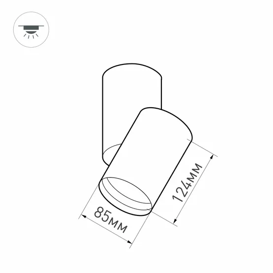 Фото #8 товара Светильник SP-POLO-SURFACE-TURN-R85-15W Day4000 (WH-WH, 40 deg) (Arlight, IP20 Металл, 3 года)