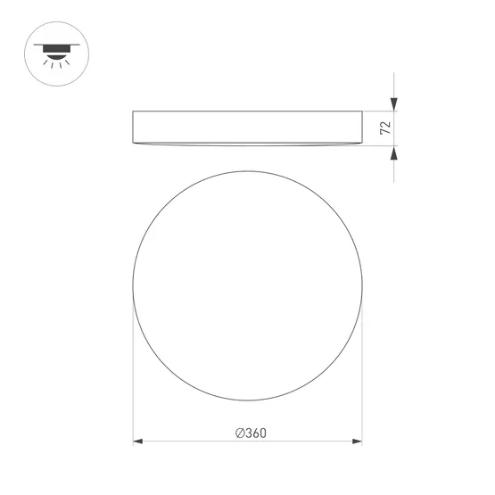 Фото #4 товара Светильник SP-FLOWER-R360-18W Warm3000 (BK, 110 deg, 230V) (Arlight, IP54 Пластик, 3 года)