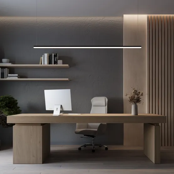 Фото #5 товара Профиль с экраном LINE-D-3030-2000 SQUARE OLIVE GREY+OPAL  (Arlight, Алюминий)