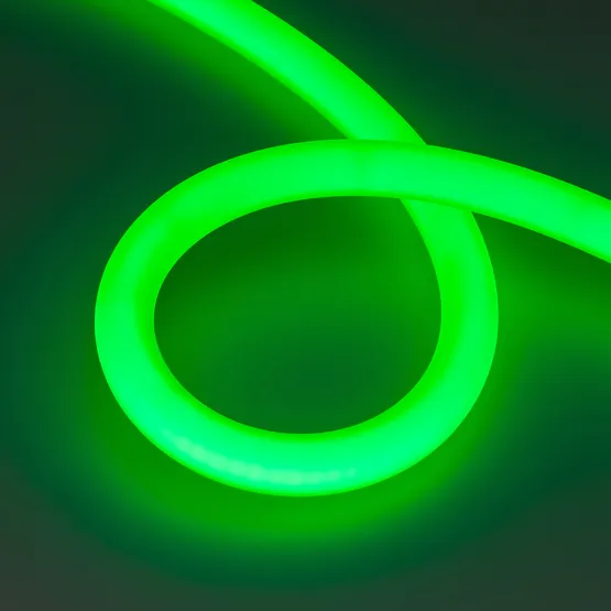 Фото #2 товара Светодиодная лента герметичная MOONLIGHT-BLACK-SIDE-G280-D25mm 24V RGB 360deg (14.4 W/m, IP65, 3m, wire x1) (Arlight, Вывод боковой, 3 года)